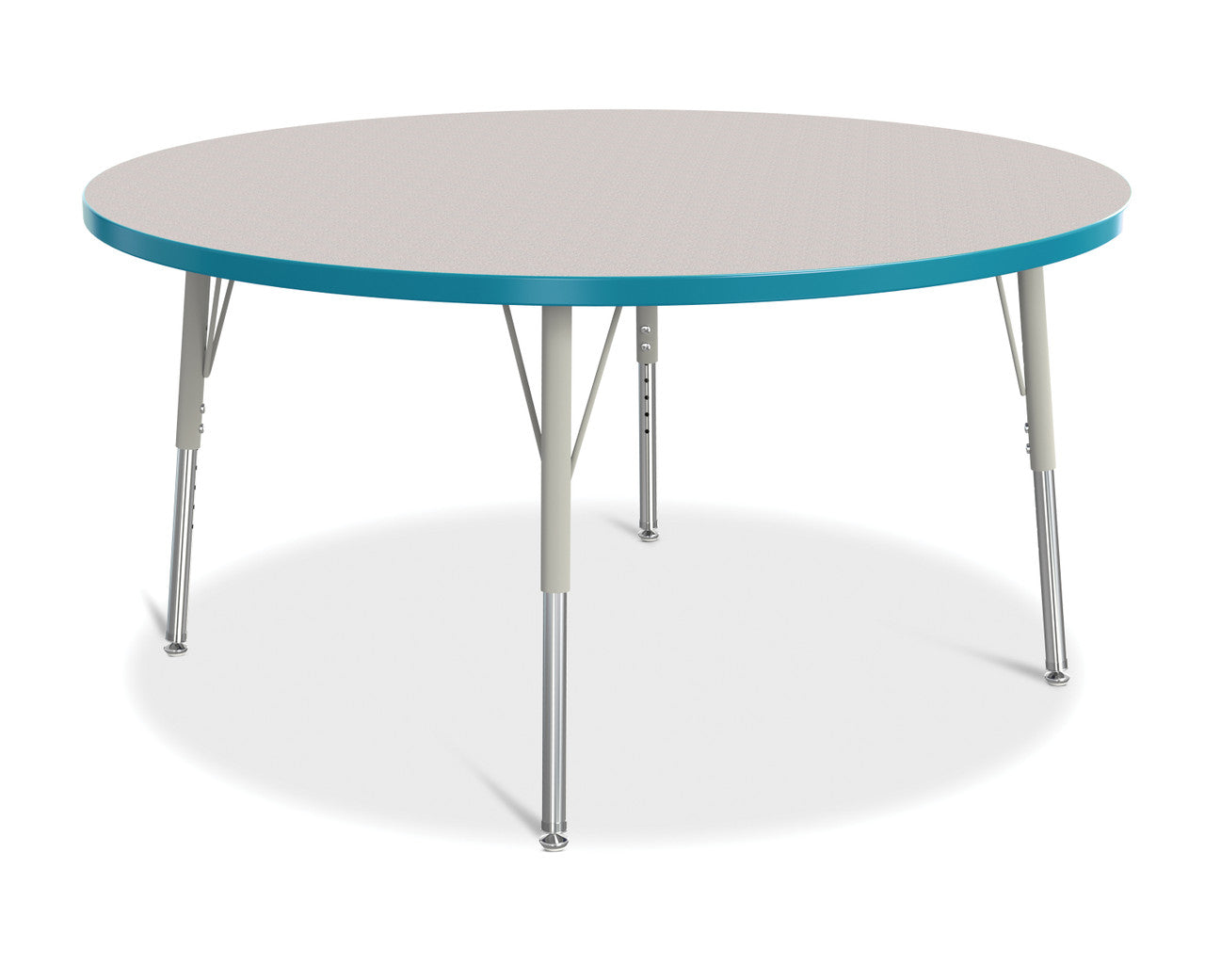 Table scolaire ronde à hauteur ajustable | 48"