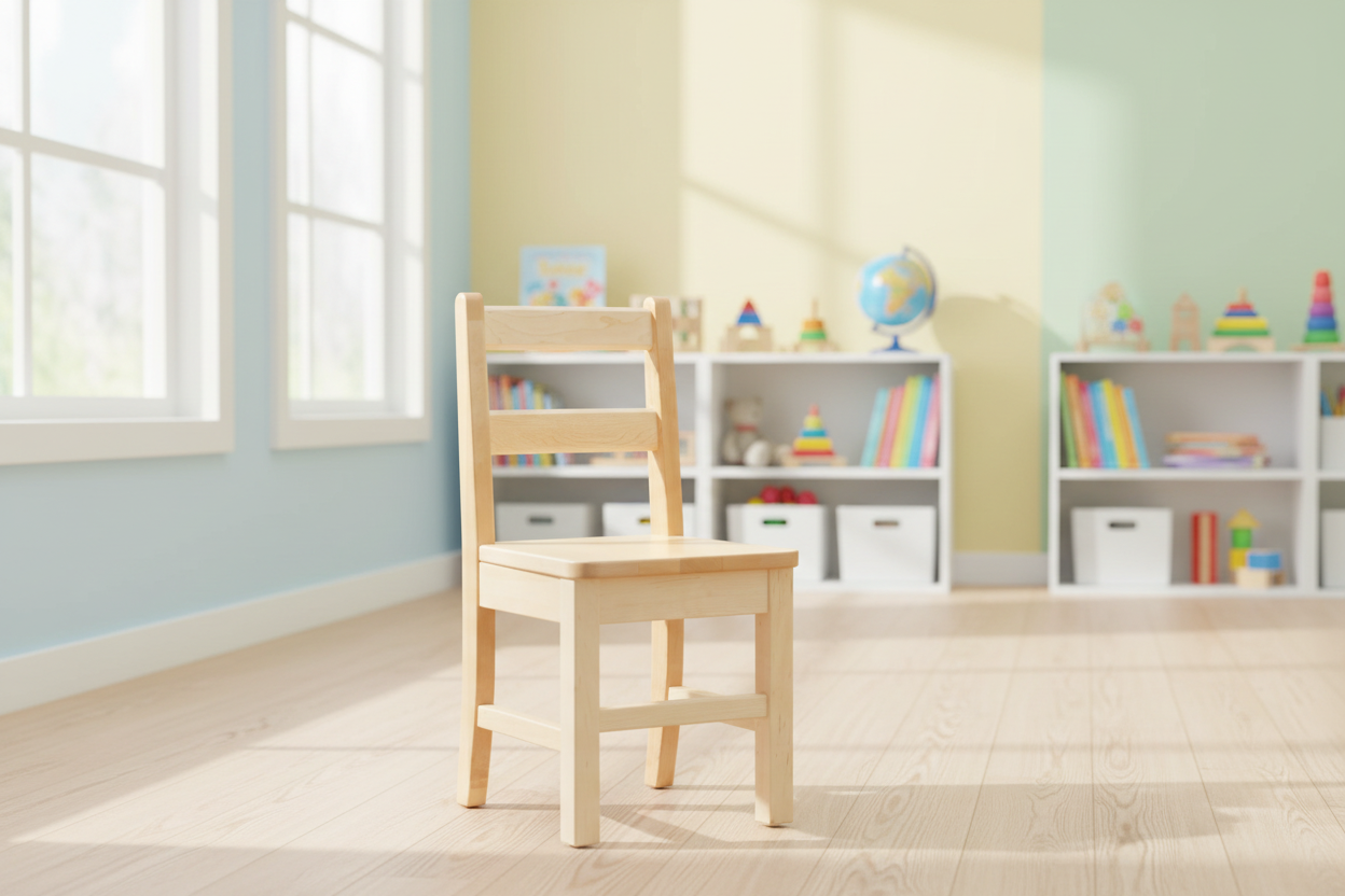 Wooden school chair for children