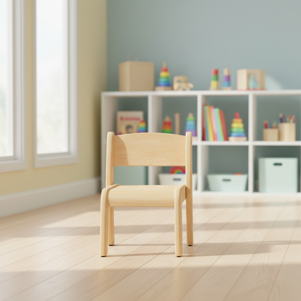 Chaises empilables en bois Environ – Confort et Durabilité pour Garderies et CPE