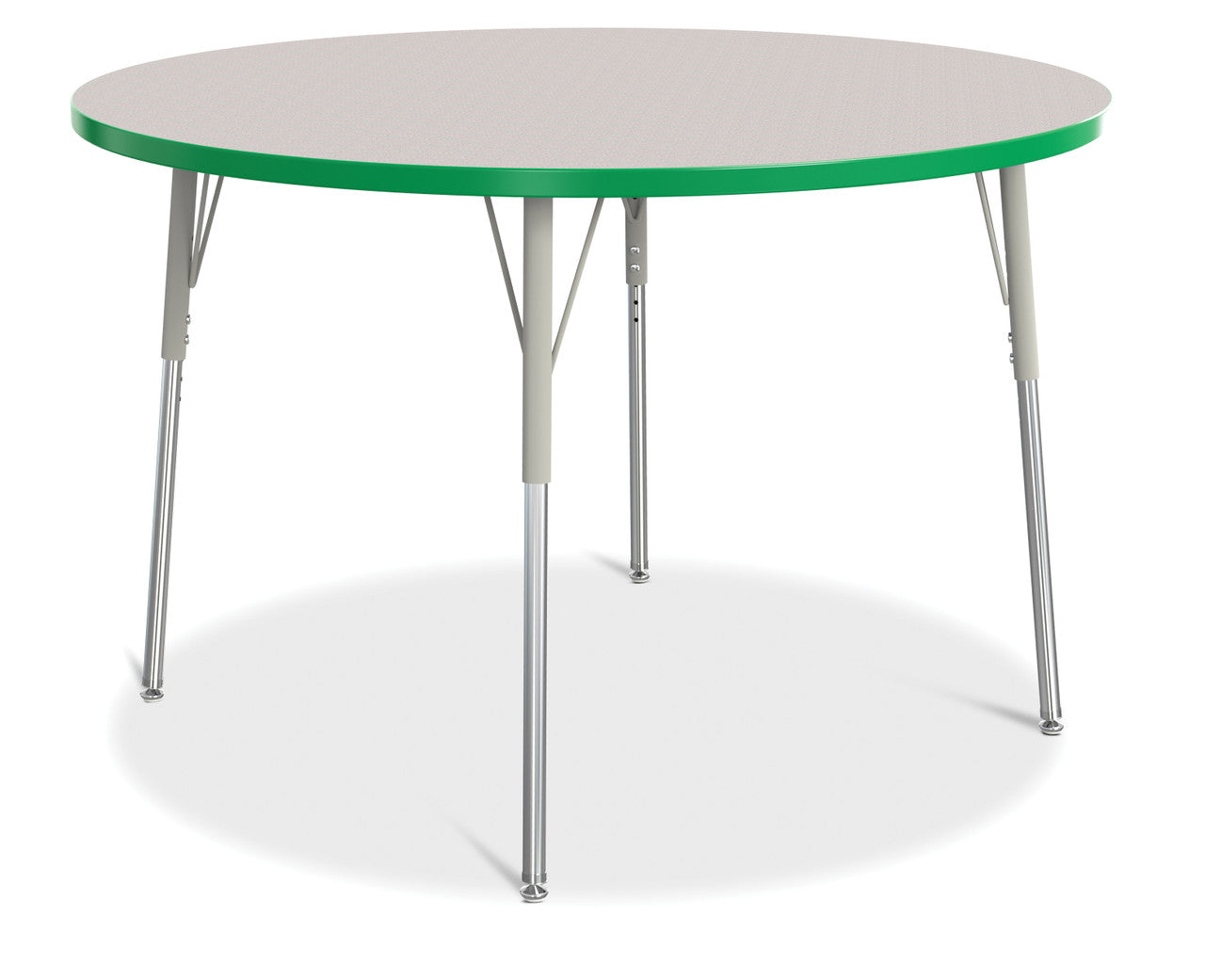 Table scolaire ronde à hauteur ajustable | 48"