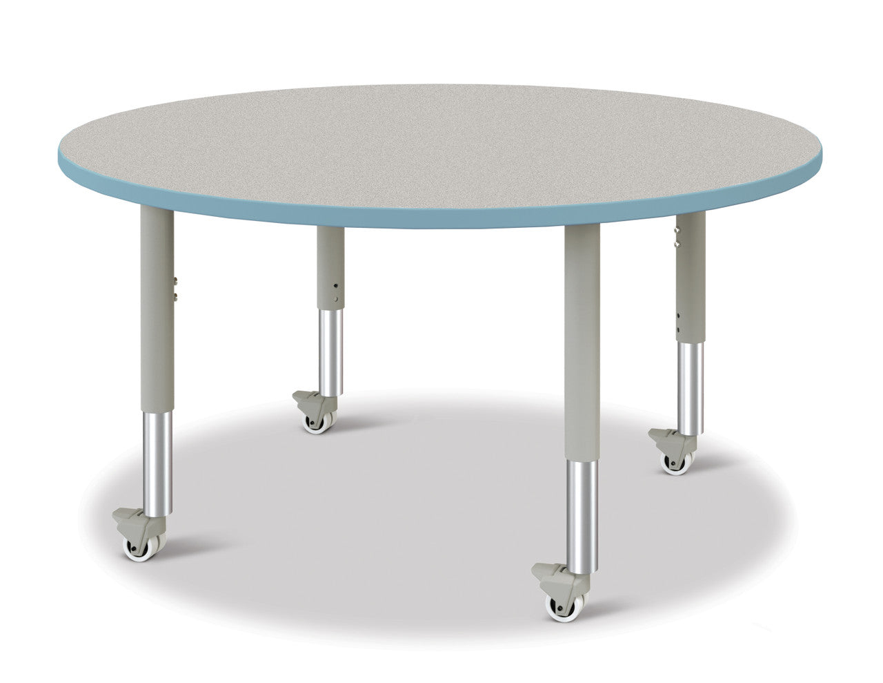 Table scolaire ronde à hauteur ajustable | 48"