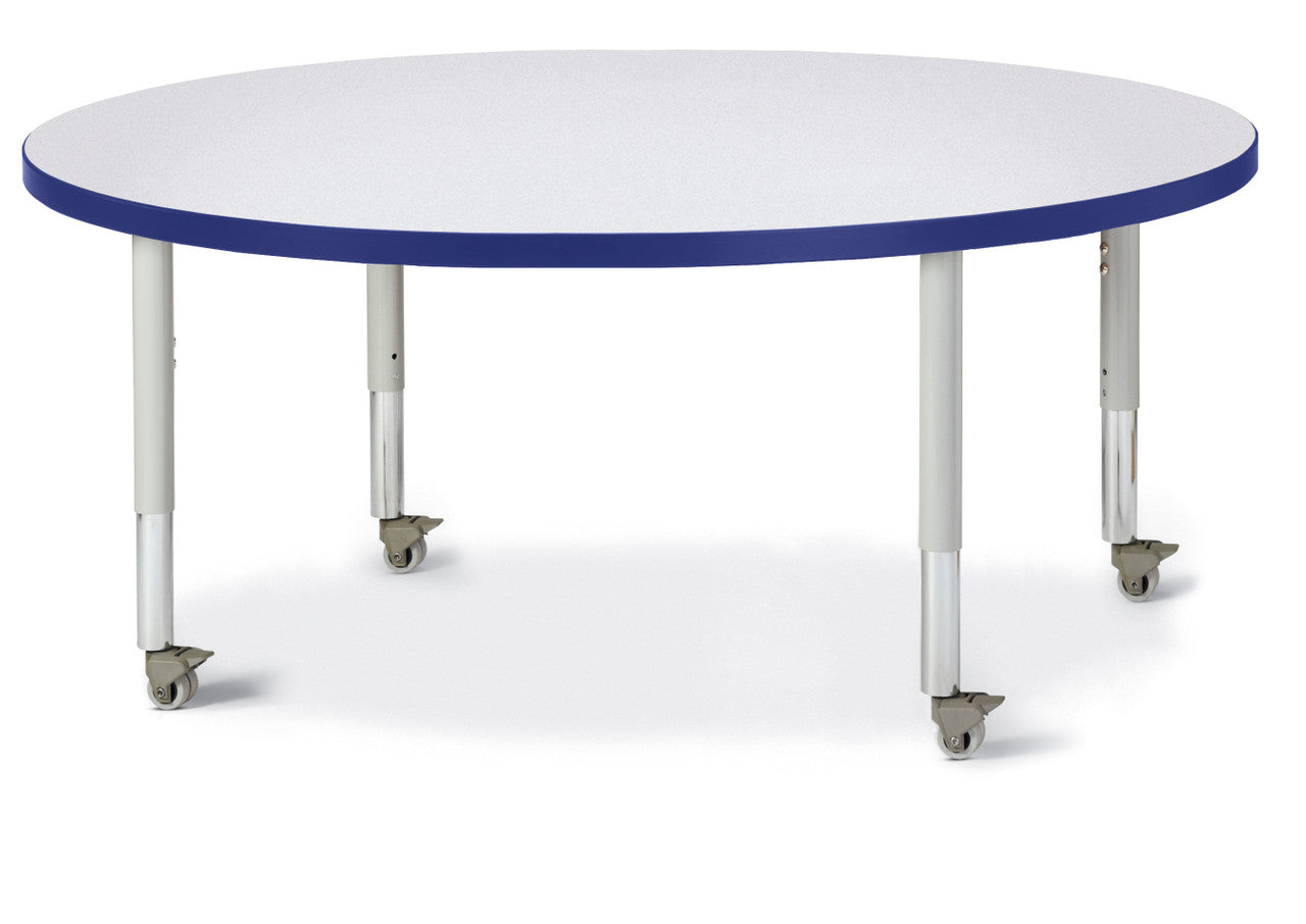 Table scolaire ronde à hauteur ajustable | 48"