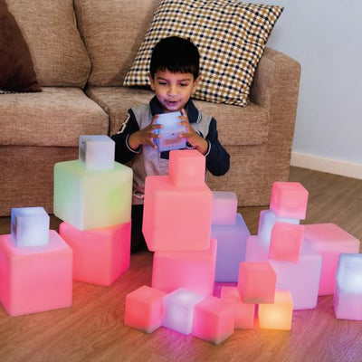 Set of 12 luminous building blocks