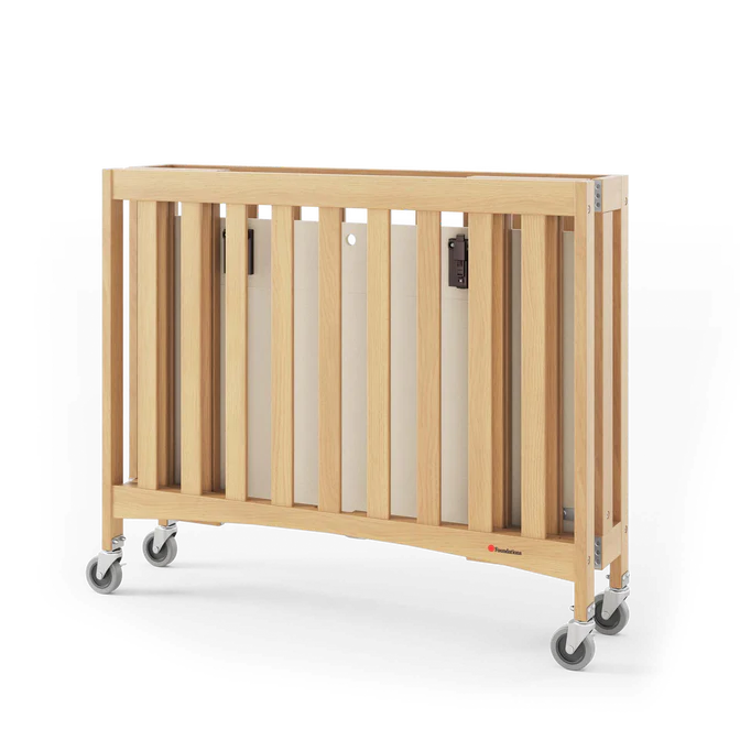 Lit de bébé pliant Compact Travel Sleeper® à lattes avec roulettes (matelas inclus)