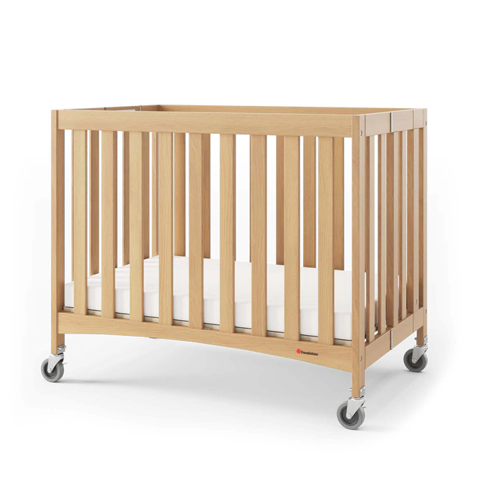 Lit de bébé pliant Compact Travel Sleeper® à lattes avec roulettes (matelas inclus)