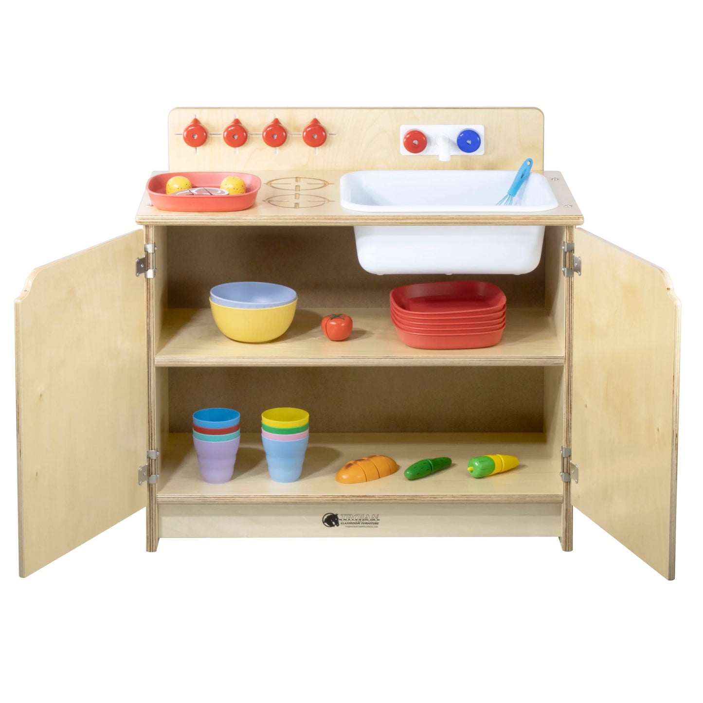 Cuisinière & Évier Combo en bois