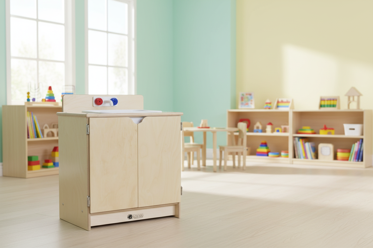 Cuisinette éducative en bois - Évier