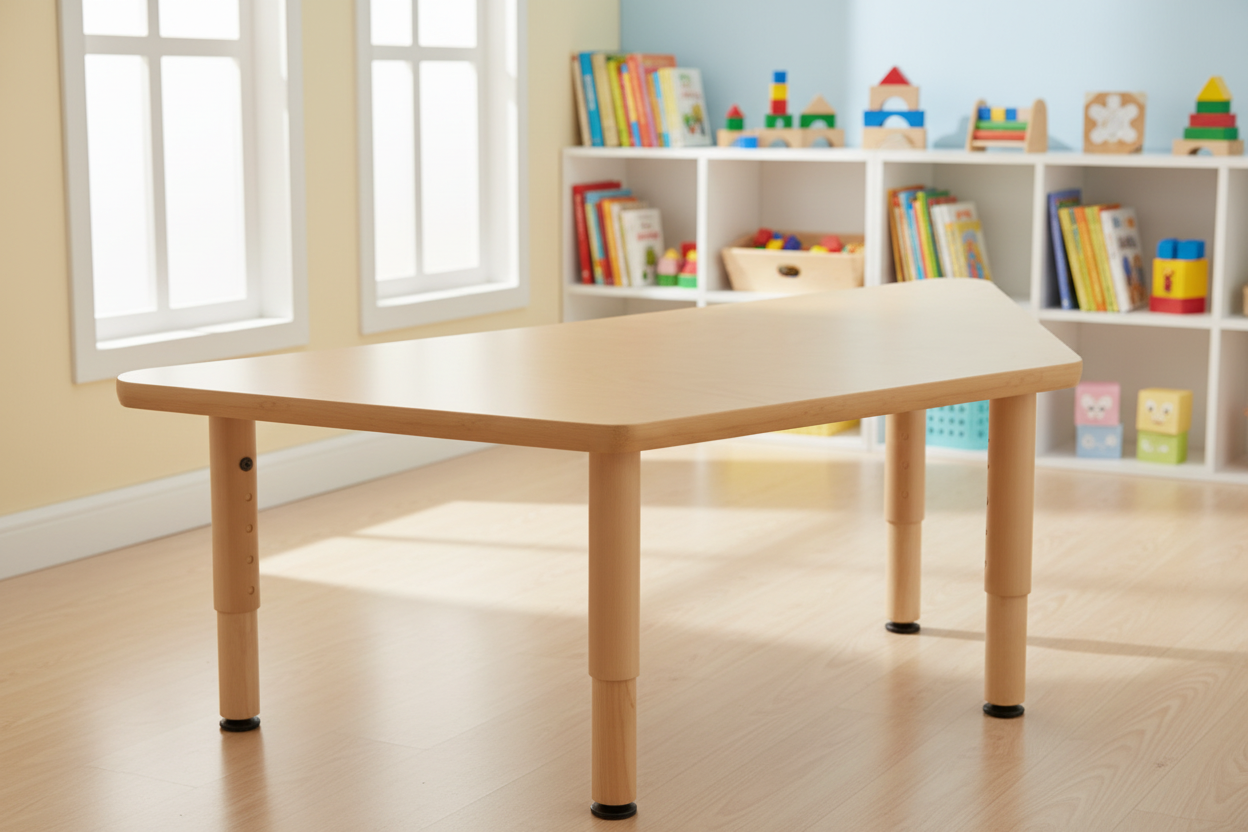 Table Environ Trapèze – Style naturel et hauteur ajustable | MityBilt