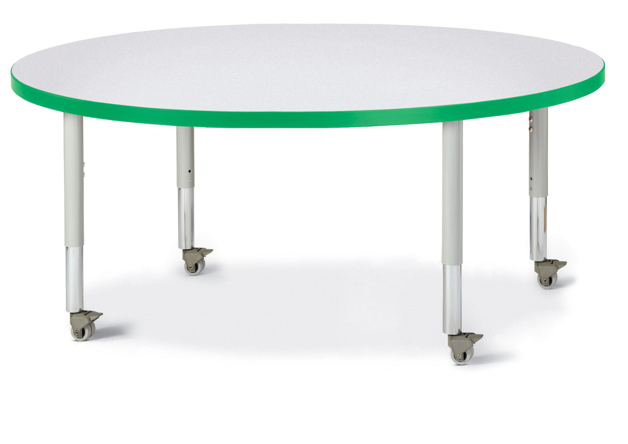 Table scolaire ronde à hauteur ajustable | 48"