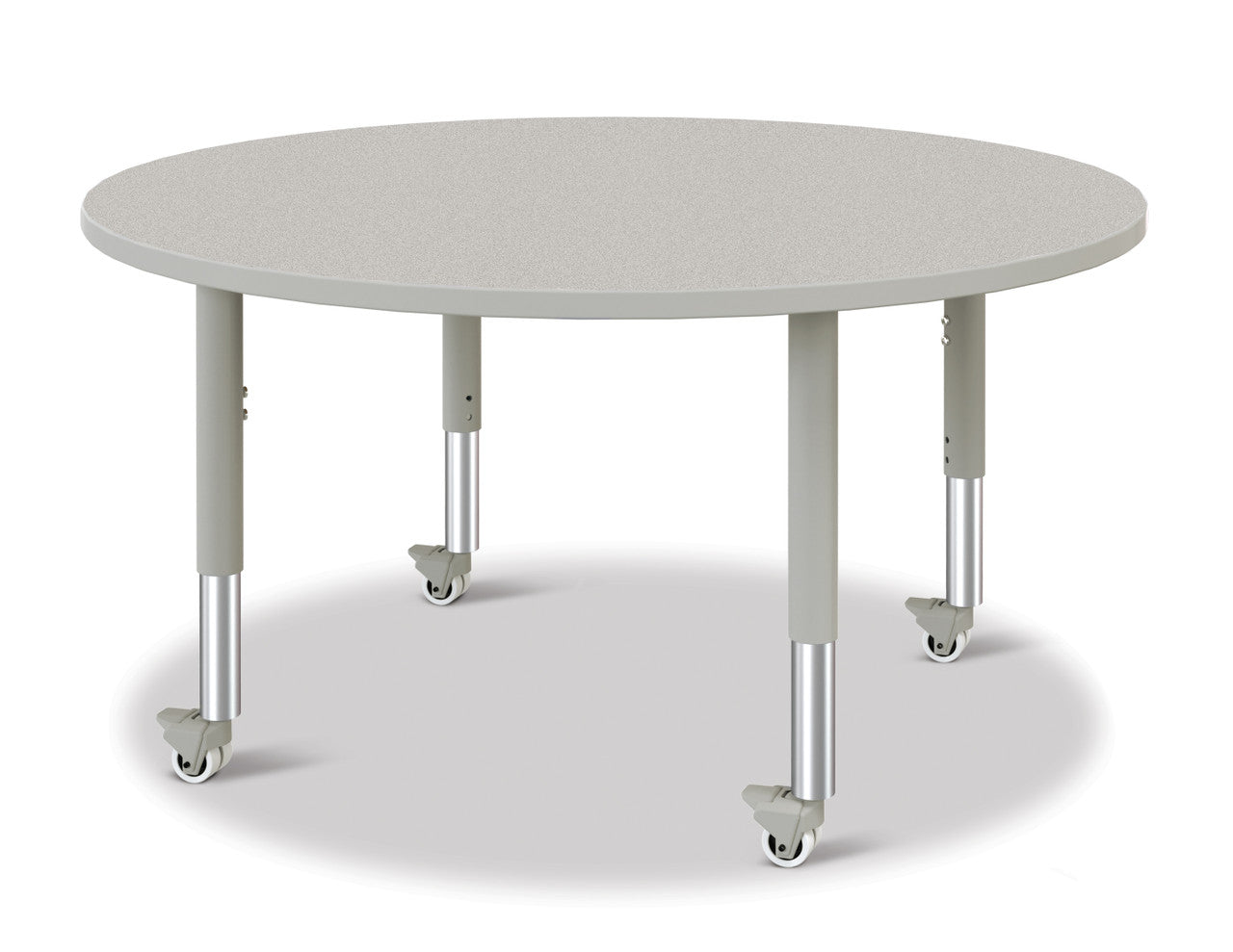 Table scolaire ronde à hauteur ajustable | 48"