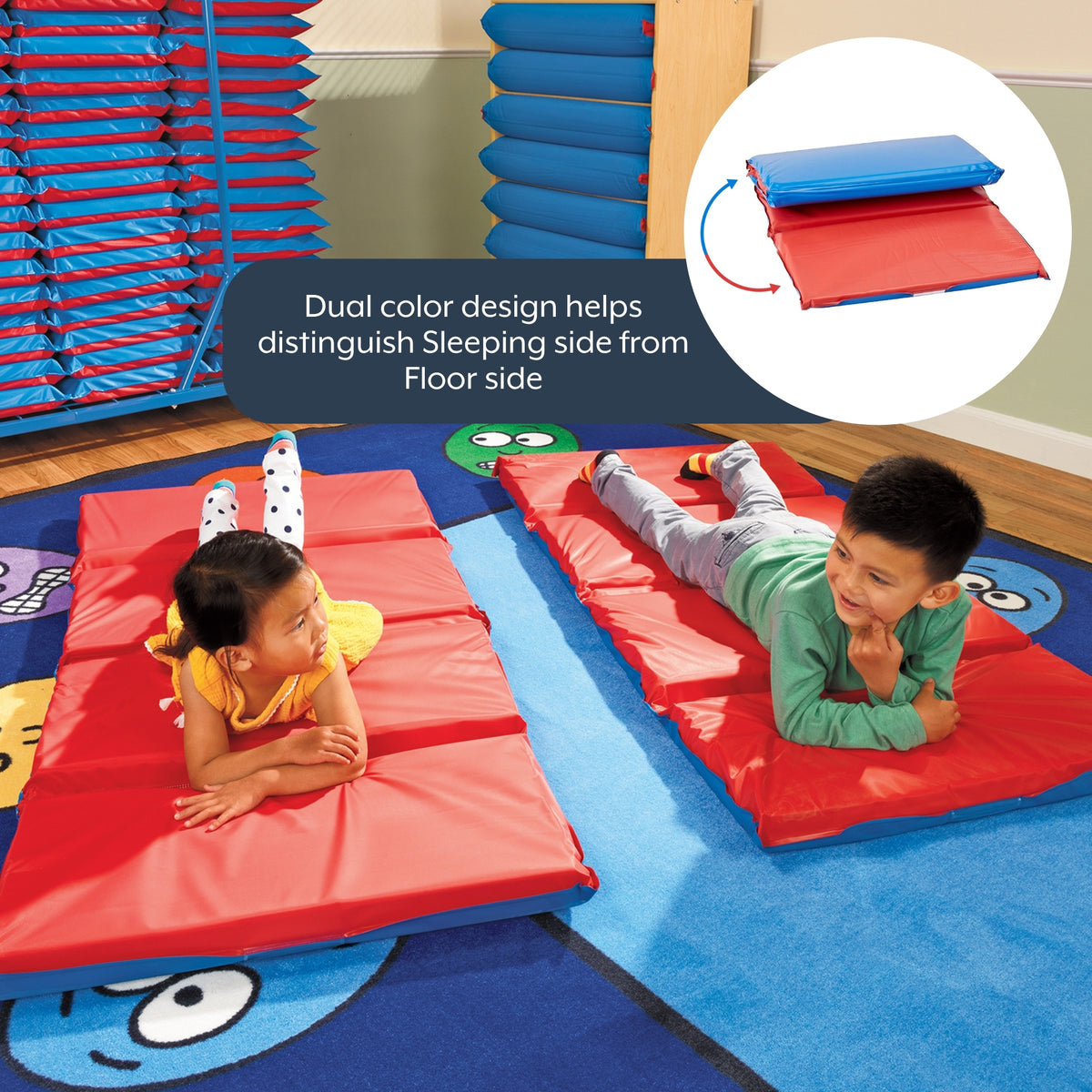 Matelas de sieste pliant 4 sections 2 po Children's Factory