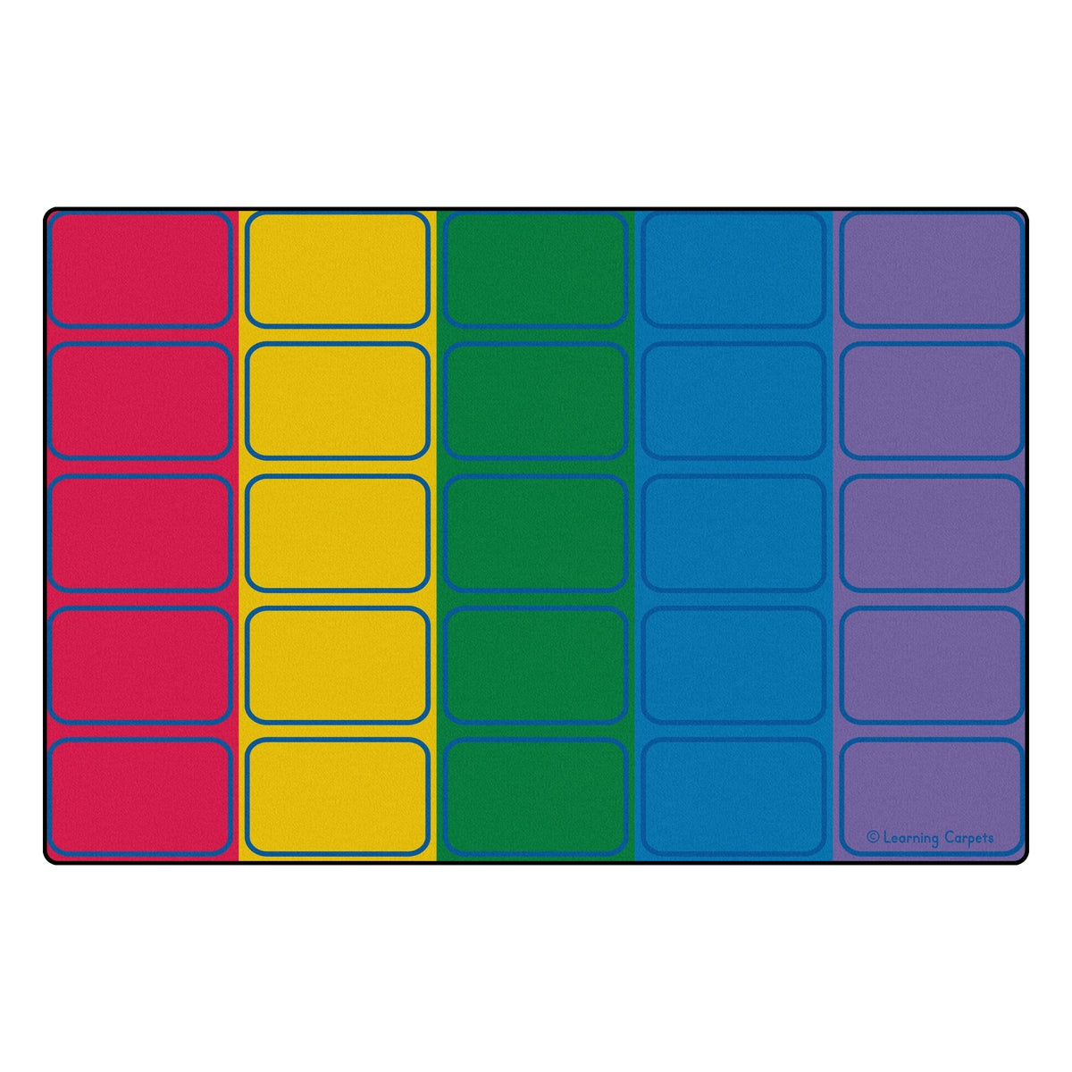 Tapis à rangées d'assise pour cercle de groupe en polyamide, 6 x 9 pi
