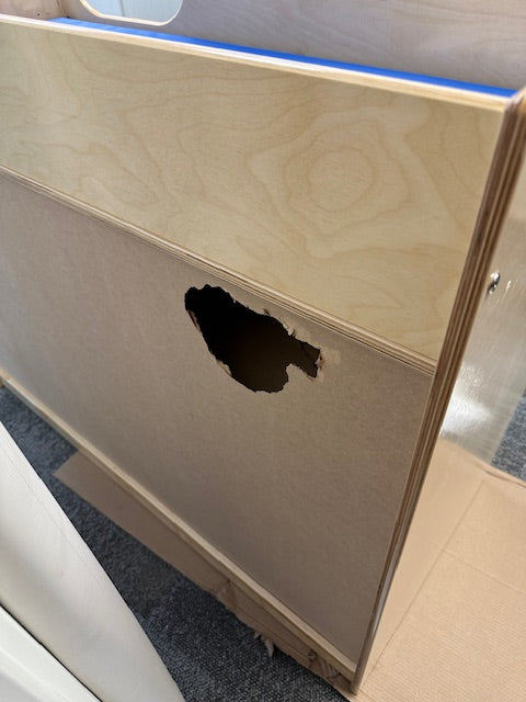 Changing table with retractable stairs
