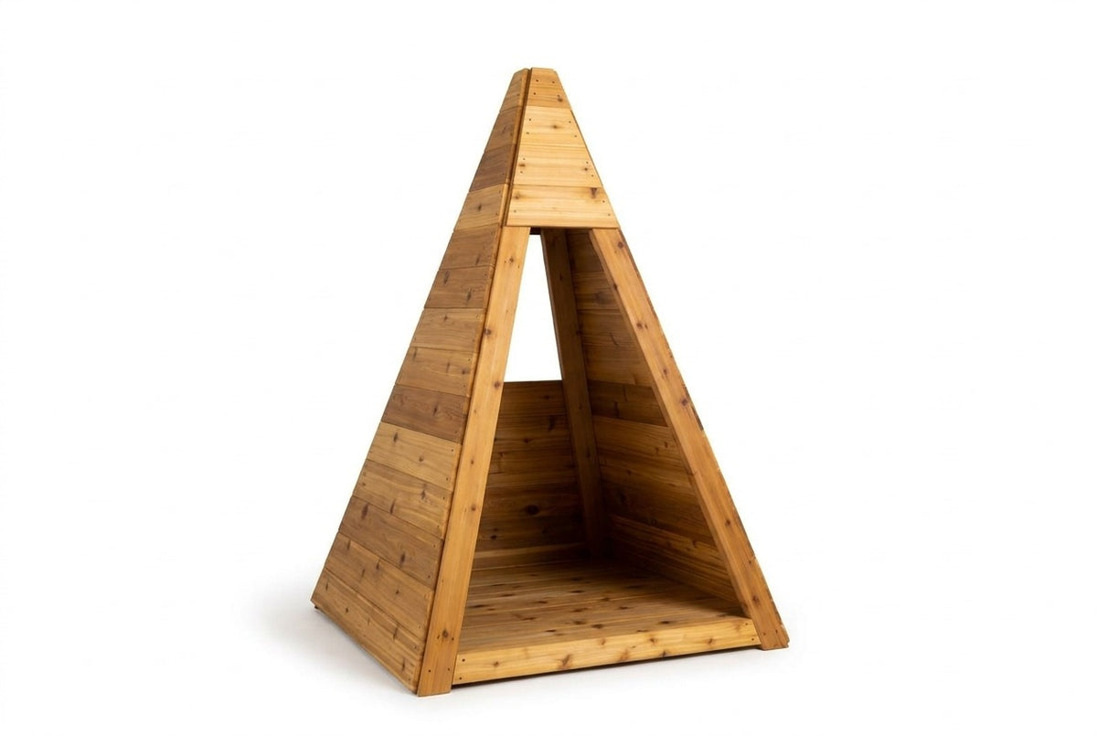 Maisonnette en A extérieure en cèdre Noble Wooden Toys, coin lecture pour enfants, 84 po de haut