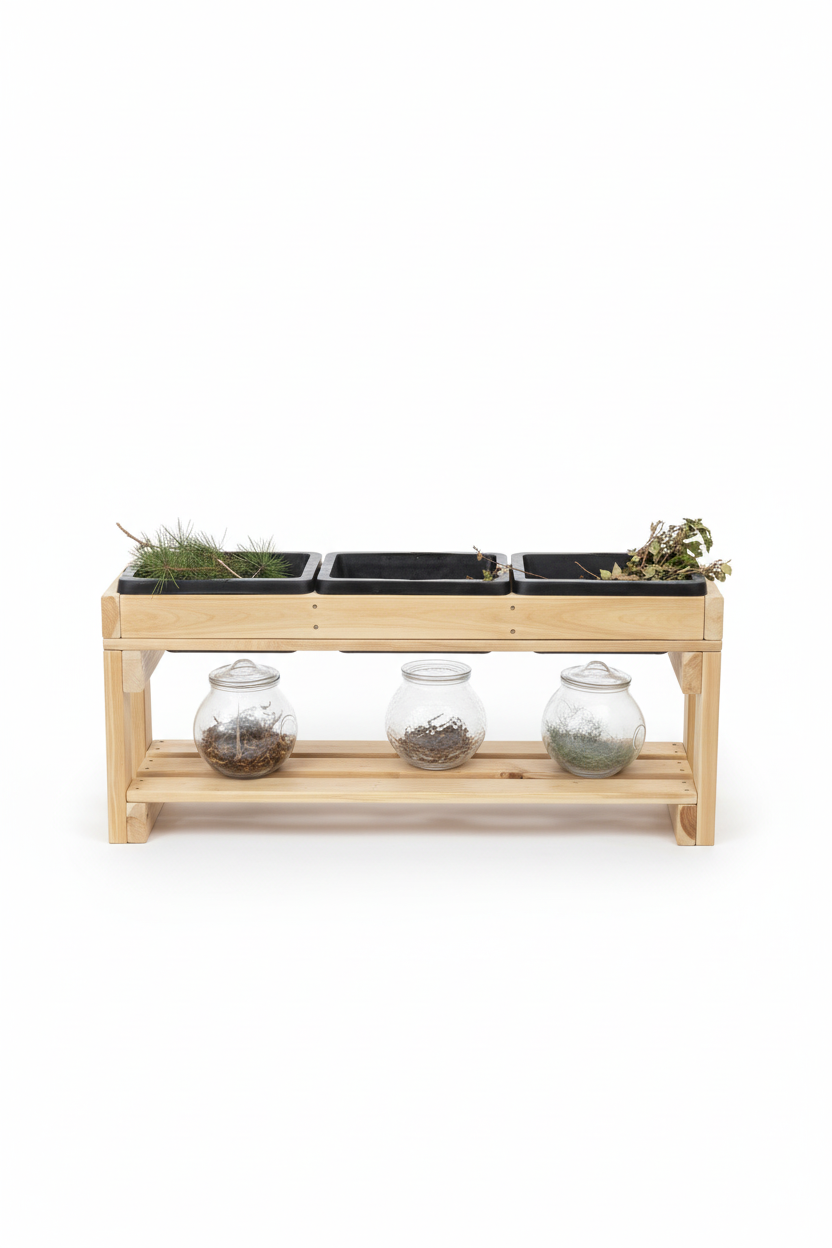 Three Compartment Outdoor Sensory Table for Daycare