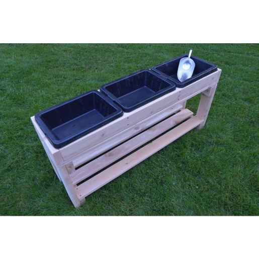 Three Compartment Outdoor Sensory Table for Daycare