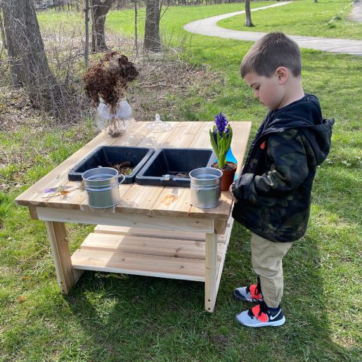 Multi-Purpose Outdoor Table with Sinks