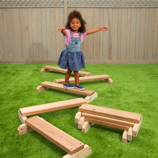 Ensemble de planches d'équilibre en bois