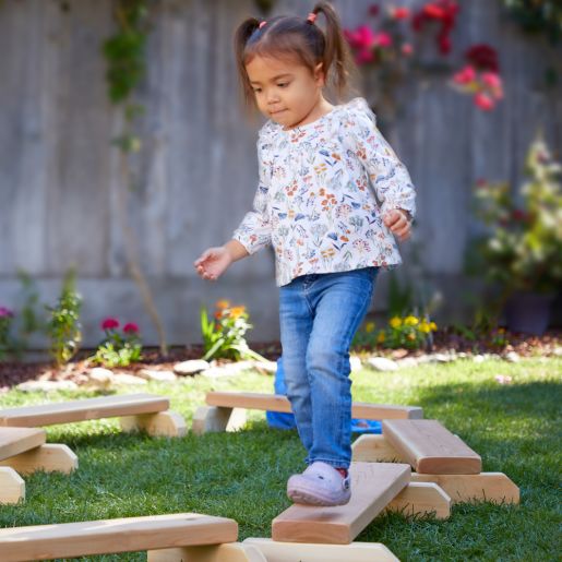 Ensemble de planches d'équilibre en bois