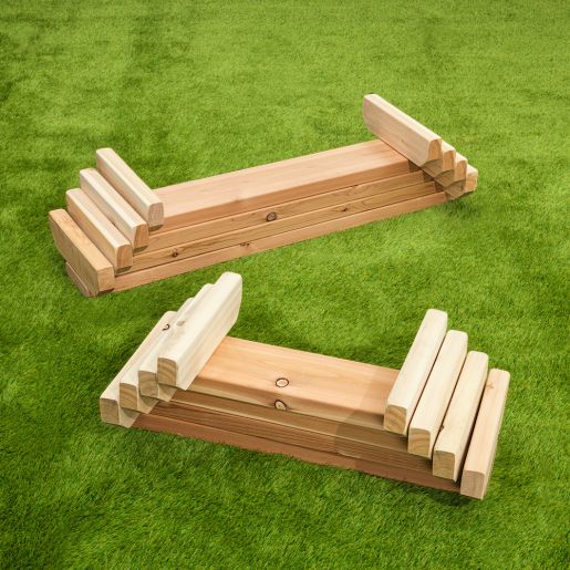 Ensemble de planches d'équilibre en bois