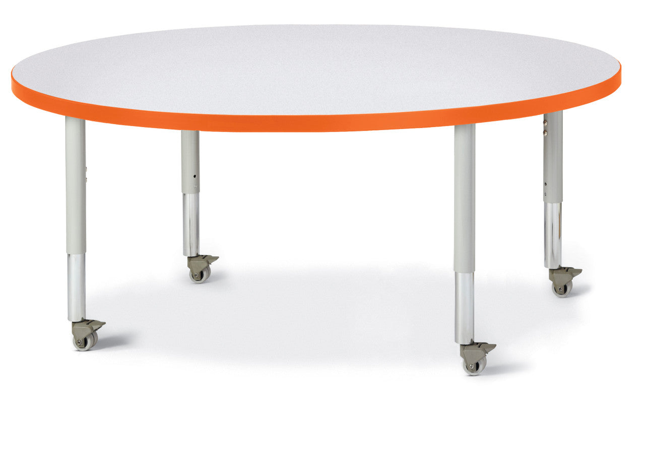 Table scolaire ronde à hauteur ajustable | 48"