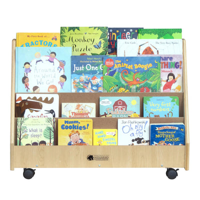 Présentoir à livres - 4 tablettes en bois