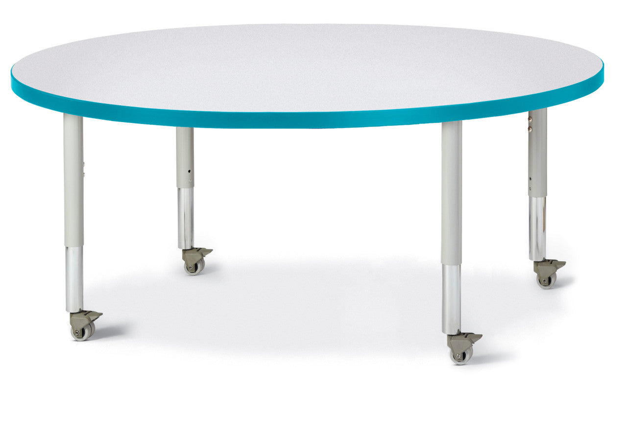 Table scolaire ronde à hauteur ajustable | 48"