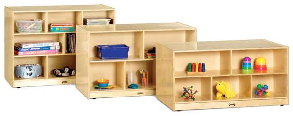 Two-sided storage cabinet