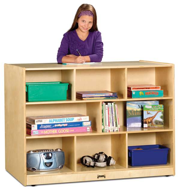 Two-sided storage cabinet